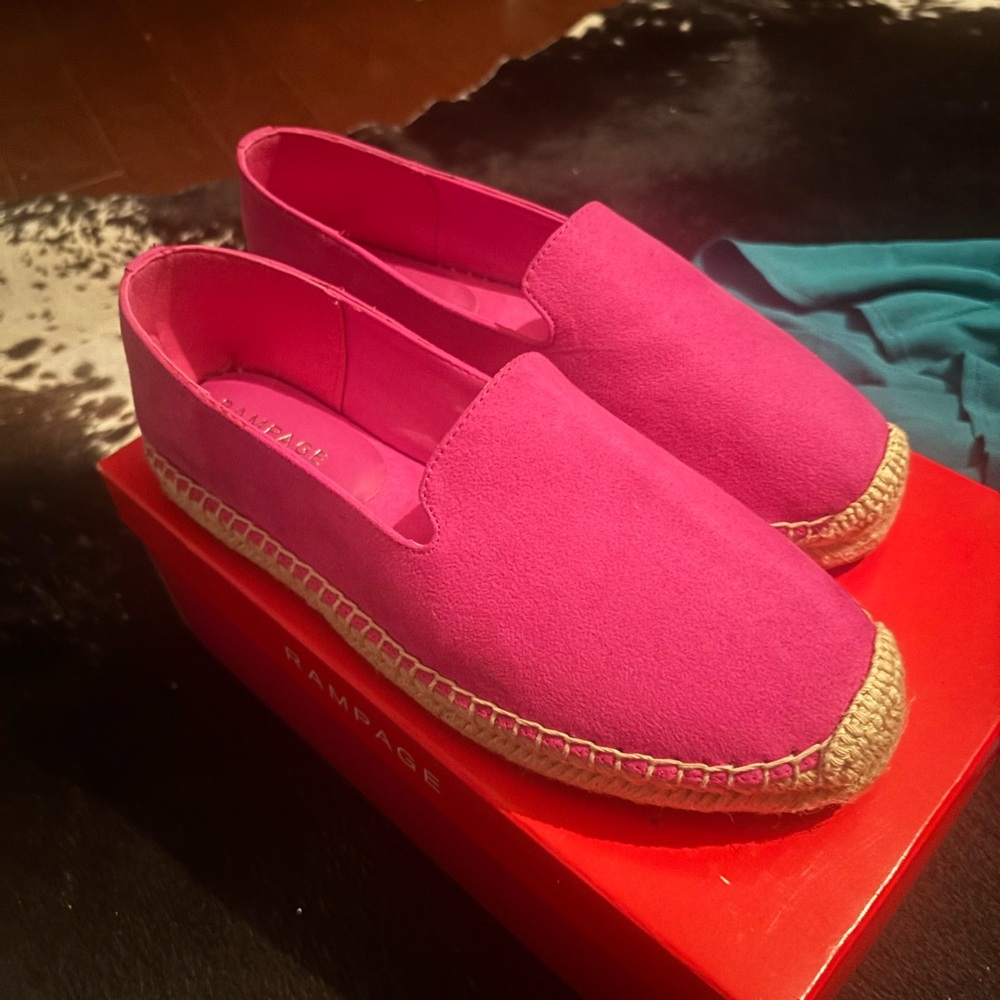 Rampage Pink Espadrille Flats - Picture 1 of 2